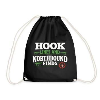 Fly Fishing In Northern Waters – - Drawstring Bag - black - Front