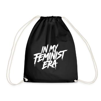 À mon époque féministe, blanc - Sac de sport léger - noir - Devant