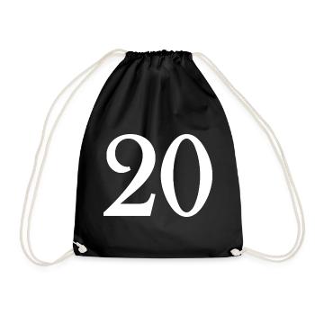 20. 20e ANNIVERSAIRE. ANNIVERSAIRE 20 ANS. 20 ANS. - Sac de sport léger - noir - Devant