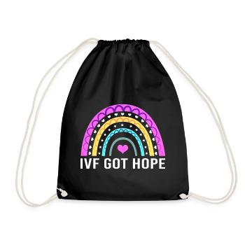 Ivf Retrieval Artificial Insemination Test Tube - Drawstring Bag - black - Front