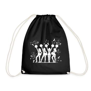 Cheerleader Cheer Mom Cheerleading - Drawstring Bag - black - Front