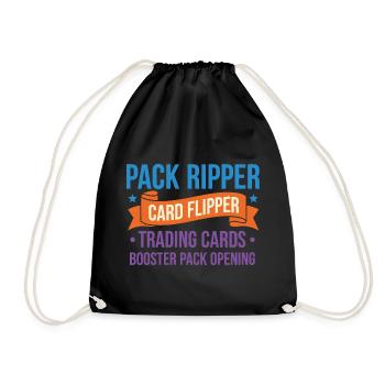 Pack Ripper Card Flipper Trading Cards Booster - Drawstring Bag - black - Front
