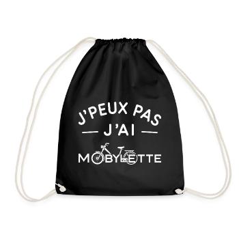 Mobylette Humour Cadeau Rétro Deux Roues - Sac de sport léger - noir - Devant