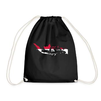 Indonesia - Drawstring Bag - black - Front