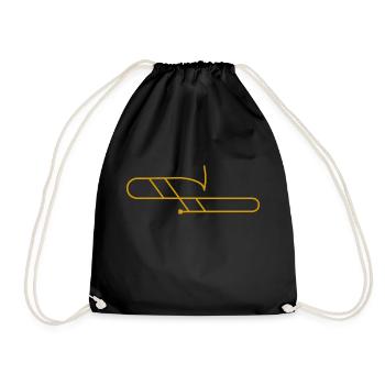 Modern trombone - Drawstring Bag - black - Front
