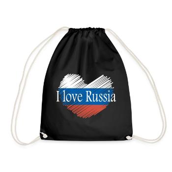 J'aime la russie - Sac de sport léger - noir - Devant