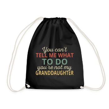 Ne peut pas me dire quoi faire Pas ma petite-fille, je - Sac de sport léger - noir - Devant