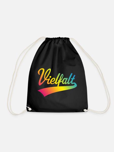 Vielfalt (Diversity / PNG) - Turnbeutel - Schwarz