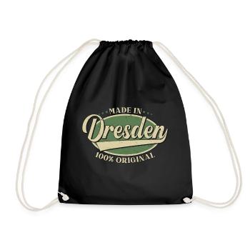 Dresden Dresdener Original - Turnbeutel - Schwarz - Vorne
