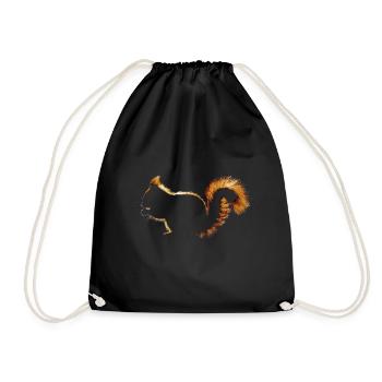 Écureuil - Sac de sport léger - noir - Devant