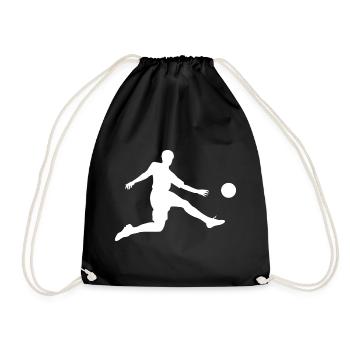 Fussballspieler Fussballer Fussballspielen - Turnbeutel - Schwarz - Vorne