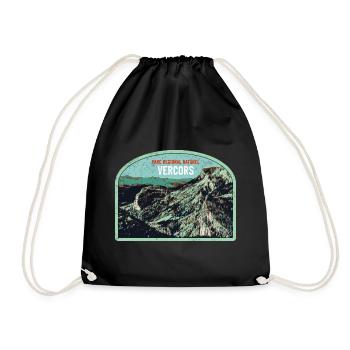 Original illustration Vercors Regional Park - Drawstring Bag - black - Front