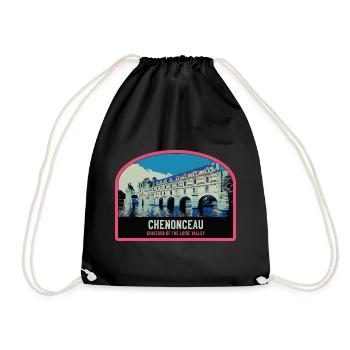 Château de Chenonceau, Vallée de la Loire, France - Sac de sport léger - noir - Devant