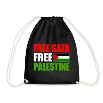 Free gaza free palestine - Turnbeutel - Schwarz - Vorne