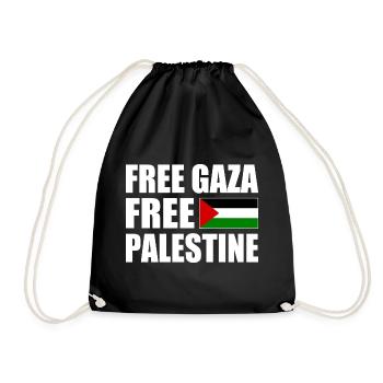 Free palestine - Sac de sport léger - noir - Devant