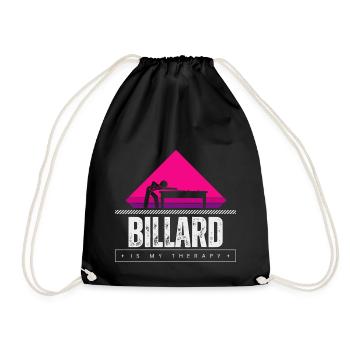 Le billard est ma thérapie - Sac de sport léger - noir - Devant