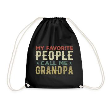 My Favorite People Call Me Grandpa Fathers Day - Sac de sport léger - noir - Devant