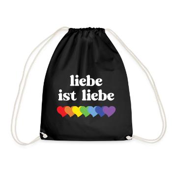 LGBT Pride Month - Liebe ist Liebe - Drawstring Bag - black - Front