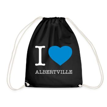 I LOVE ALBERTVILLE - Turnbeutel - Schwarz - Vorne