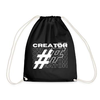 Créateur Hashtag Typographie - Sac de sport léger - noir - Devant