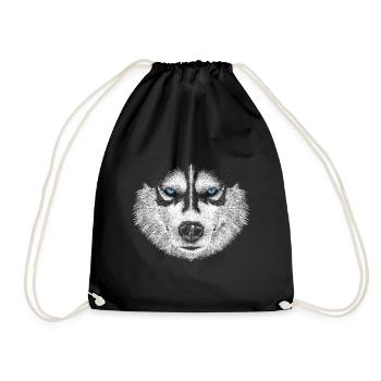 Husky - Drawstring Bag - black - Front