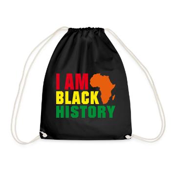I am Black History - Turnbeutel - Schwarz - Vorne