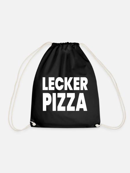 Pizza - Turnbeutel - Schwarz