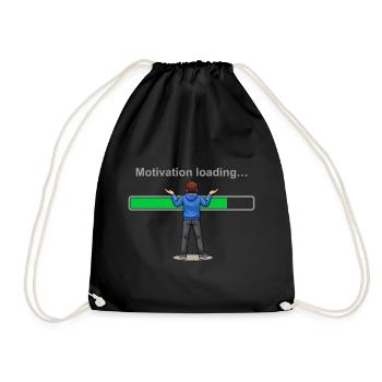 Motivation qui charge... Veuillez patienter - Sac de sport léger - noir - Devant