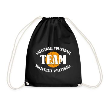 Volleyball Team - Drawstring Bag - black - Front