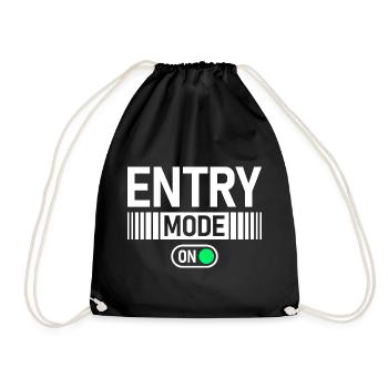 Entry Mode on Stock Market Exchange Trader - Drawstring Bag - black - Front