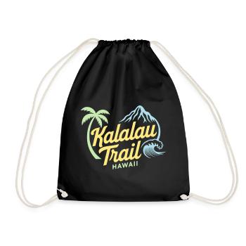 Kalalau Trail Hawaii Logo Design - Turnbeutel - Schwarz - Vorne