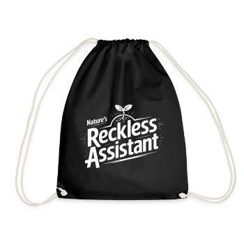 Nature's Reckless Assistant - Drawstring Bag - black - Front