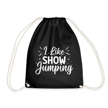 Hobby Horse Rider I Like Jumping English Riding - Turnbeutel - Schwarz - Vorne