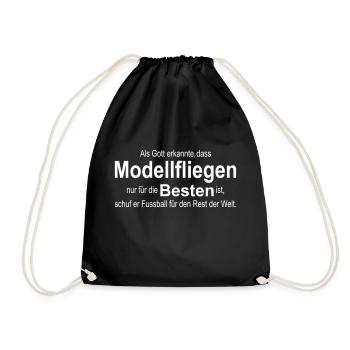 gott modellfliegen - Turnbeutel - Schwarz - Vorne
