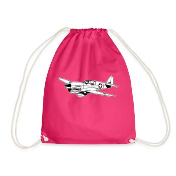 Fighter / pilote de chasse Warhawk 02_weiß - Sac de sport léger - fuchsia - Devant