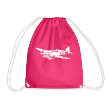 Fighter / pilote de chasse Warhawk 02_weiß - Sac de sport léger - fuchsia - Devant