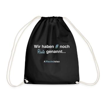 Hashtag Raute Früher # 90er Geschenkidee - Turnbeutel - Schwarz - Vorne