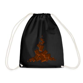 Chocolat chocolat sucre doux - Sac de sport léger - noir - Devant