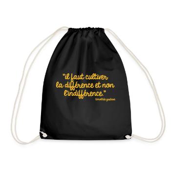 Cultivons la différence - Sac de sport léger - noir - Devant