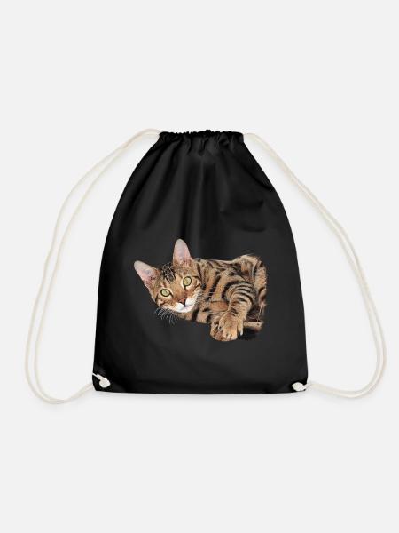 kuschelige bengal katze - Turnbeutel - Schwarz