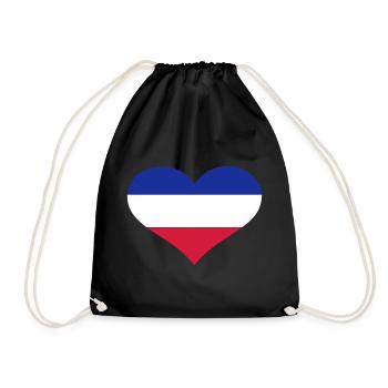 Netherlands - Drawstring Bag - black - Front