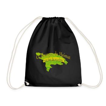 o Thurgau du Heimat | Ostschweiz - Turnbeutel - Schwarz - Vorne