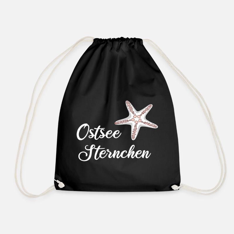 Ostseesternchen - Ostsee Seestern Geschenk - Turnbeutel - Schwarz