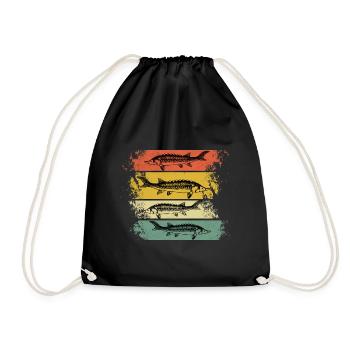 Retro Beluga esturgeon - Sac de sport léger - noir - Devant