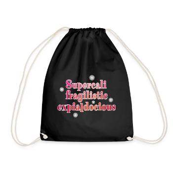Supercalifragilistic - Sac de sport léger - noir - Devant