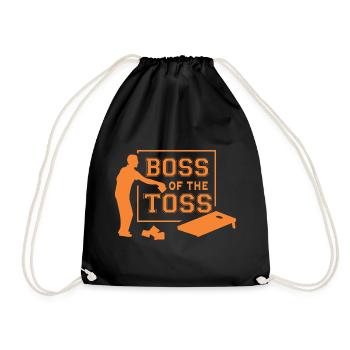 Cornhole the sport for true heroes and athletes - Drawstring Bag - black - Front