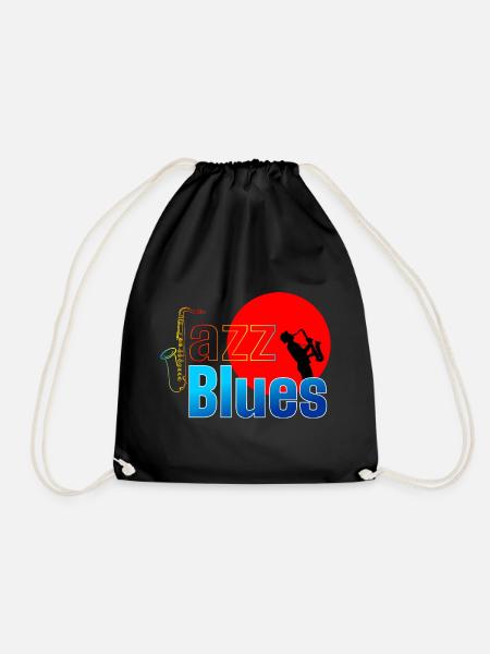 JAZZ BLUES MUSIC LOVERS - Drawstring Bag - black
