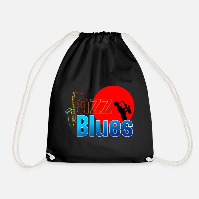 JAZZ BLUES MUSIC LOVERS - Drawstring Bag - black