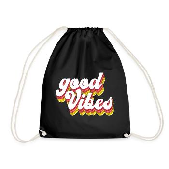 Good Vibes - Turnbeutel - Schwarz - Vorne