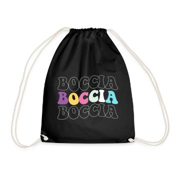 Joueur de boccia Vêtements avec balles de pétanque Boccia - Sac de sport léger - noir - Devant